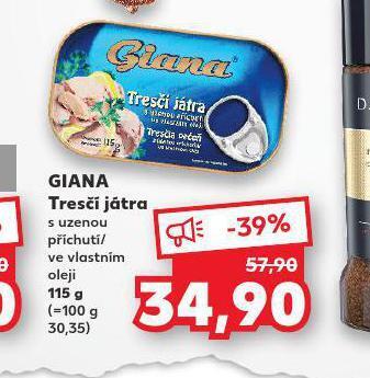 Kaufland Giana tresčí játra nabídka