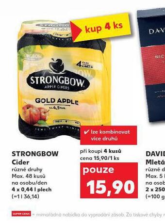 Kaufland Strongbow cider nabídka