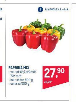 Makro Paprika nabídka