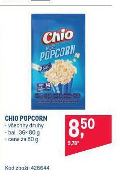 Makro Chio popcorn nabídka