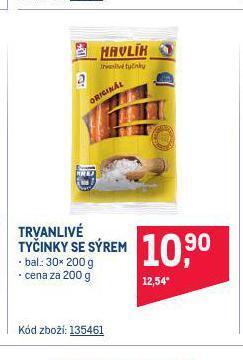 Makro Trvanlivé tyčinky se sýrem nabídka