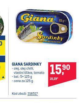 Makro Giana sardinky nabídka