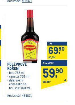 Makro Polévkové koření nabídka