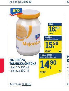 Makro Tatarská omáčka nabídka