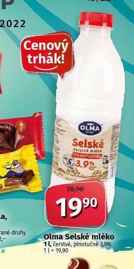 Coop Olma selské mléko nabídka