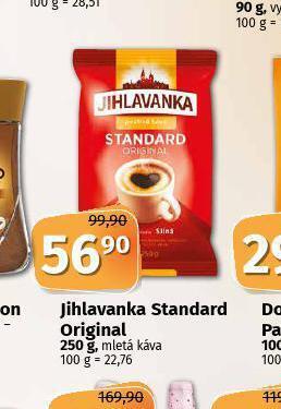 Coop Jihlavanka standard originál mletá káva nabídka