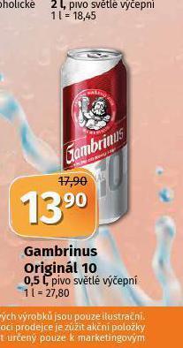 Coop Pivo gambrinus originál nabídka