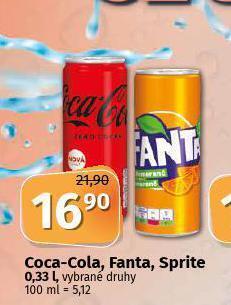 Coop Coca cola, fanta, sprite nabídka
