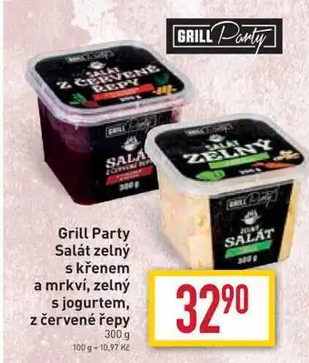 Billa Grill party salát zelný s křenem a mrkví, zelný s jogurtem, z červené řepy 300 g nabídka
