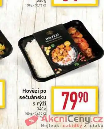 Billa Hovězí po sečuánsku s rýží 340 g nabídka