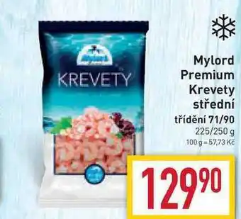 Billa Mylord premium krevety střední třídění 71/90
225/250g nabídka