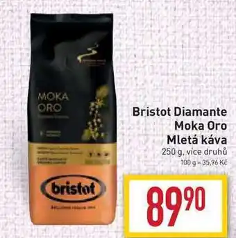 Bristot diamante moka oro mletá káva 250 g