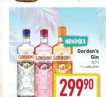 Billa Gordon's gin 0,7l nabídka