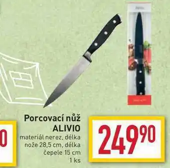 Porcovací nůž alivio materiál nerez, délka nože 28,5 cm, délka čepele 15cm