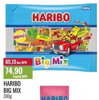 Ratio Haribo big mix, 330g nabídka