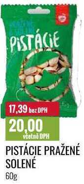 Ratio Pistácie pražené solené 60g nabídka