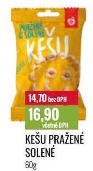 Ratio Kešu pražené solené 60g nabídka