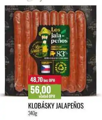 Klobásky jalapeños 340g