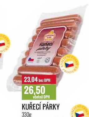 Ratio Kuřecí párky 330g nabídka