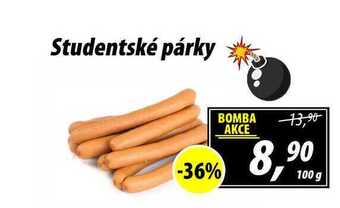 ZEMAN Studentské párky 100 g nabídka