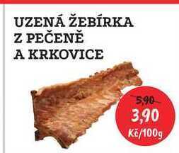 RABBIT řeznictví Uzená žebírka z pečeně a krkovice, 100 g nabídka