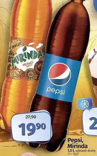 Coop Pepsi, mirinda 1,5l, vybrané druhy nabídka