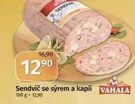 Váhala sendvič se sýrem a kapií 100g