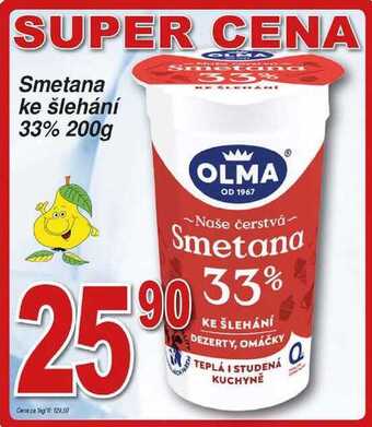 Hruška Olma smetana ke šlehání 33% 200g nabídka