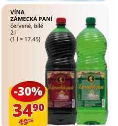 Flop Vína zámecká paní červené, bílé 2l nabídka