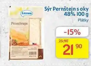 Kubík potraviny Lacrum pernštejn sýr s oky plátky 48% 100 g nabídka