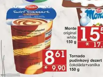 Jip Tornado pudinkový dezert čokoláda+vanilka, 150 g nabídka