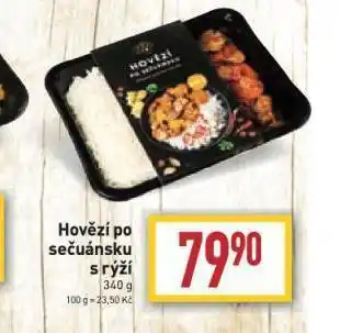 Billa Hovězí po sečuánsku s rýží nabídka