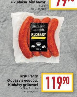 Billa Klobásy s goudou nabídka