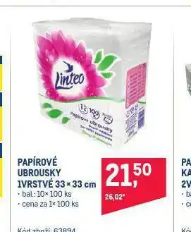 Makro Linteo papírové kapesníky nabídka