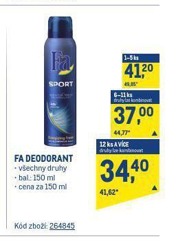 Makro Fa deodorant nabídka