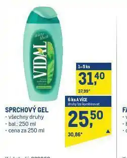 Makro Vidal sprchový gel nabídka