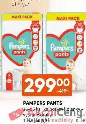 Terno Pampers pants 36-56 ks nabídka