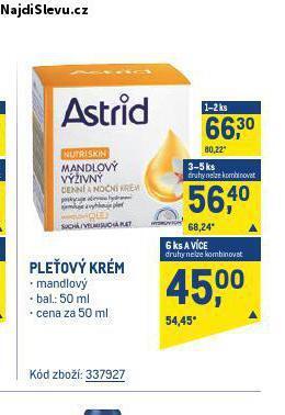Makro Astrid pleťový krém nabídka