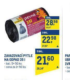 Makro Zavazovací pytle na odpad nabídka