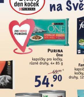 Rossmann Purina one kapsičky pro kočky nabídka