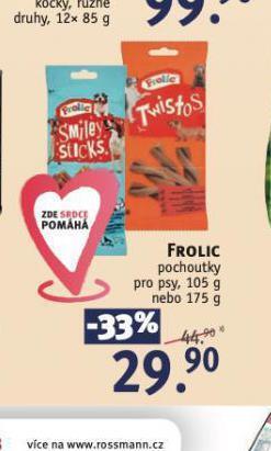 Rossmann Frolic pochoutky pro psy nabídka