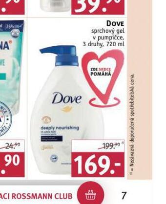 Rossmann Dove sprchový gel nabídka