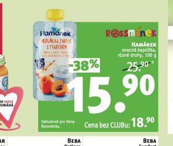Rossmann Hamánek ovocná kapsička nabídka