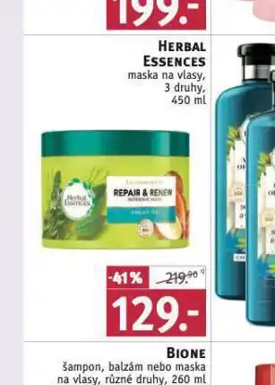 Rossmann Herbal essences maska na vlasy nabídka