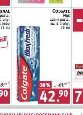 Rossmann Colgate max zubní pasta nabídka