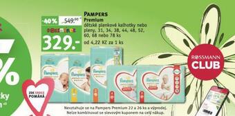 Rossmann Pampers dětské plenky nabídka