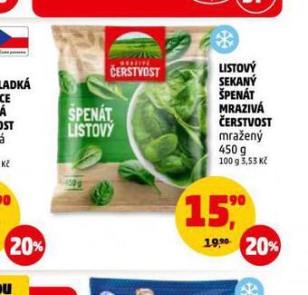 Penny Market Listový sekaný špenát mrazivá čerstvost nabídka