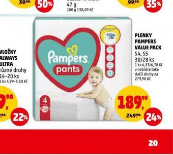 Penny Market Pampers dětské plenky nabídka