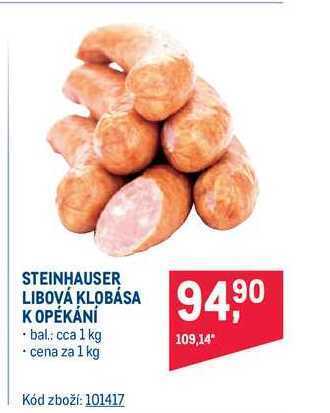 Makro Steinhauser libová klobása k opékání 1 kg nabídka