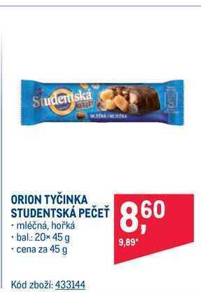 Makro Orion tyčinka studentská pečeť 45 g nabídka